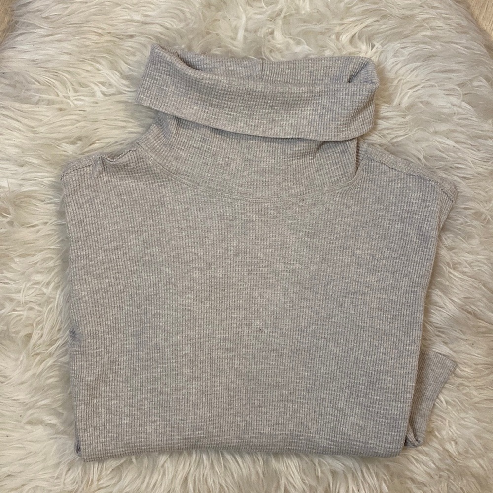TNA Turtleneck Waffle Knit Long Sleeve